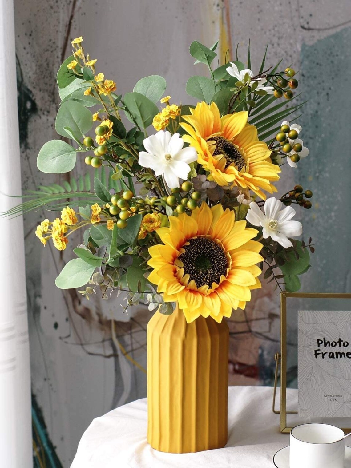 6PCS Large Sunflowers Artificial Flowers Long Stems Fake Silk Etsy
