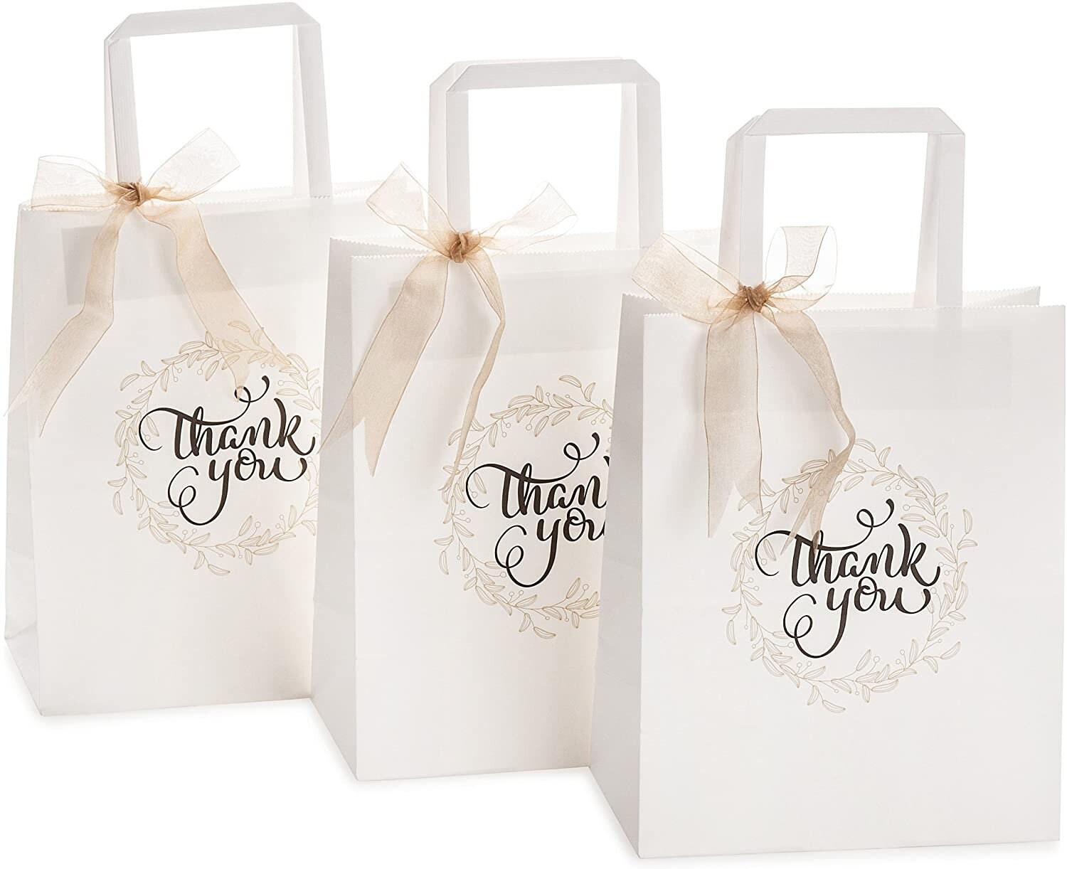 50 Pcs Medium Bulk Gift Bags with Thank You Print No Bow or Etsy