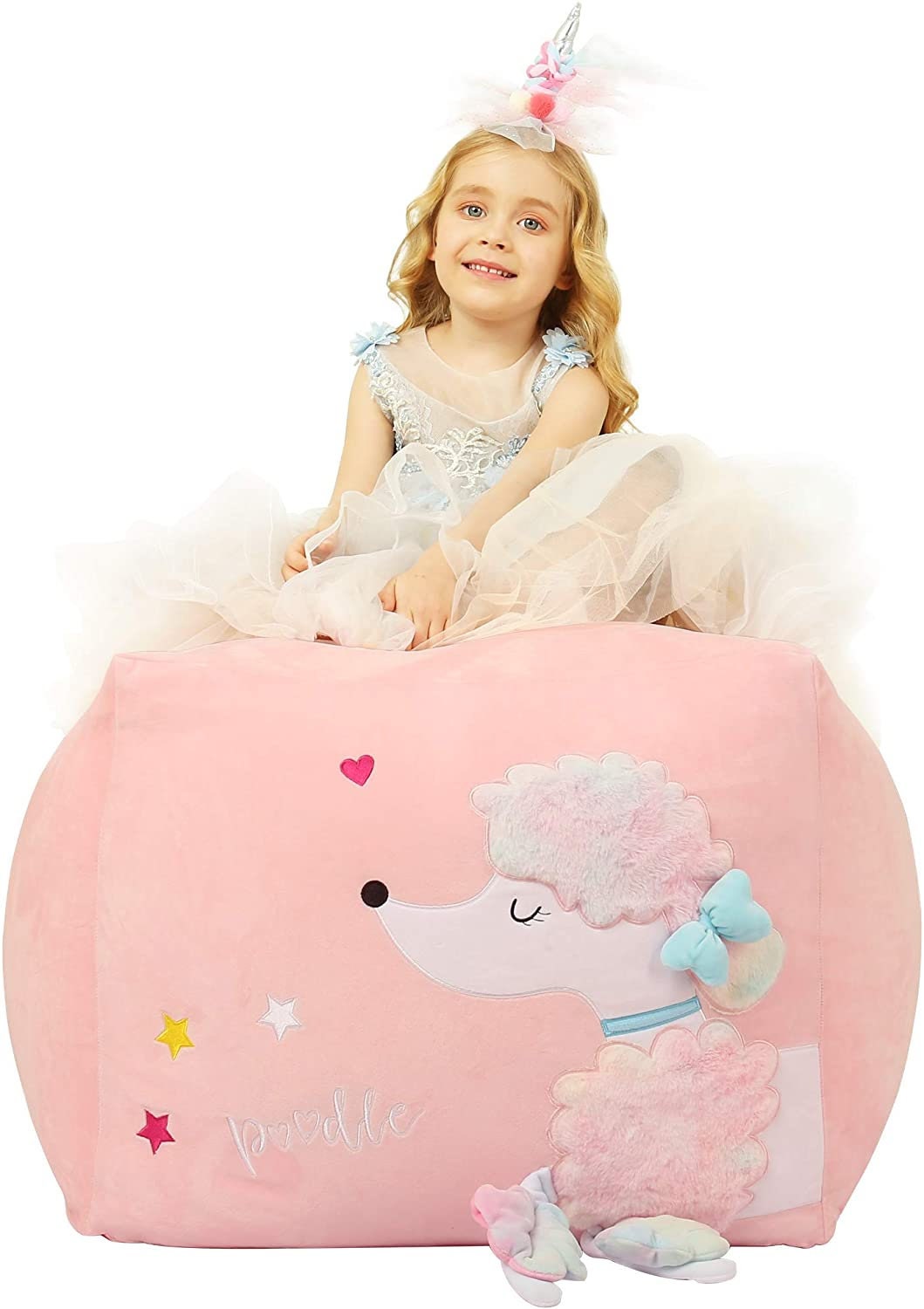 Unicorn Chair for Girls Stuffed Animal Storage Bean Bag Etsy