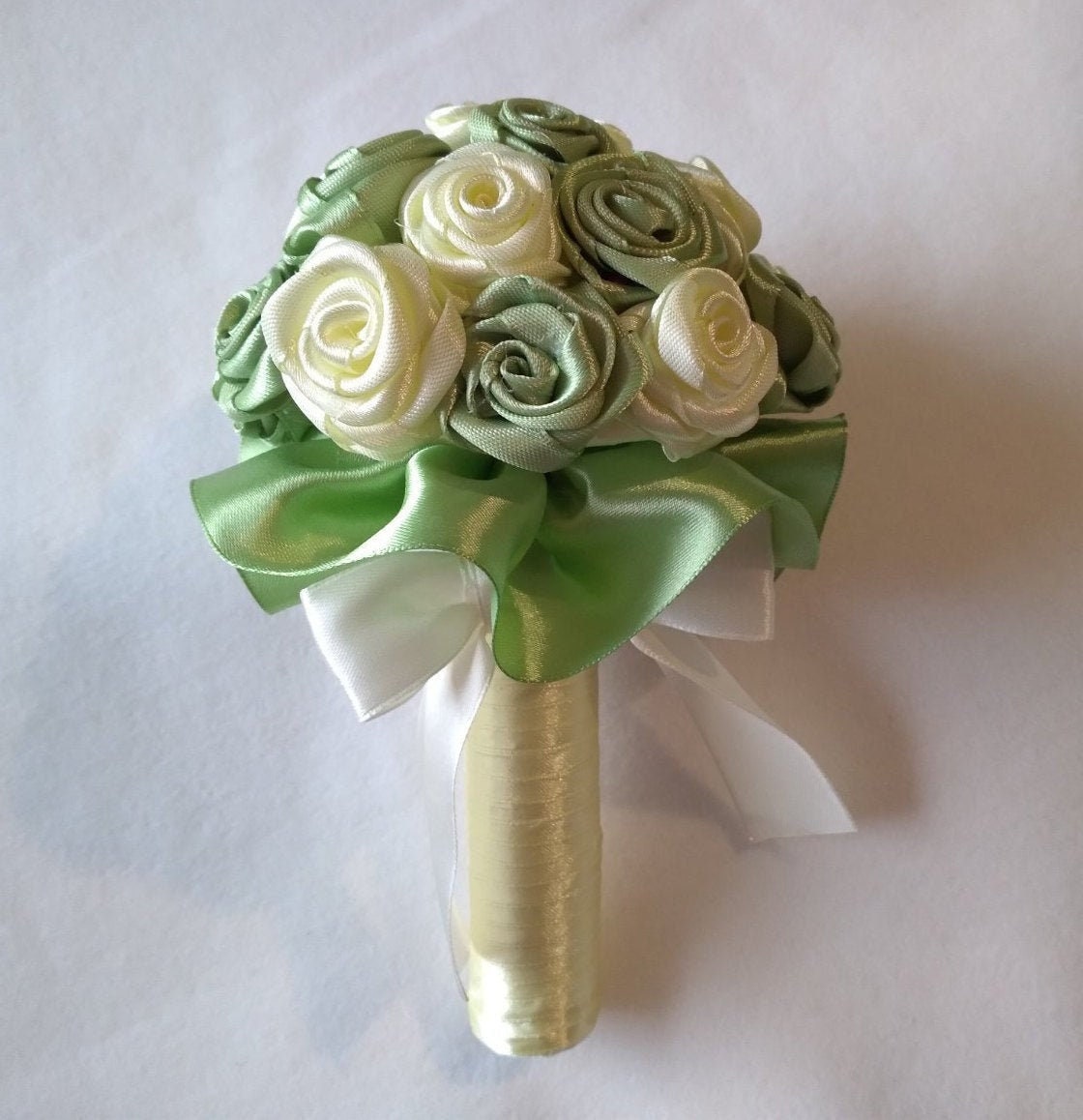 Bouquet of satin ribbons 23 colors bouquet of pink and white Etsy