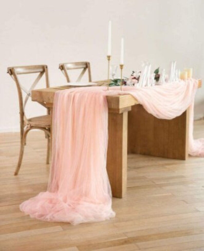 30 X 195 Inch Extra Long Tulle Table Runner for Wedding Etsy