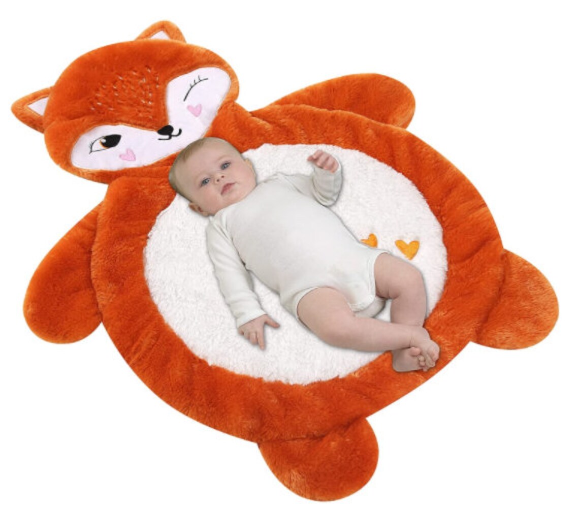 Baby Floor Mats for Infants Fox Tummy Time Mat Plush Baby Etsy