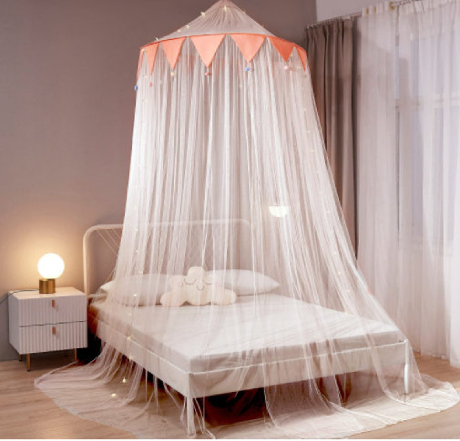 Large Dome Bed Canopy for Single to King Bed Decor Etsy