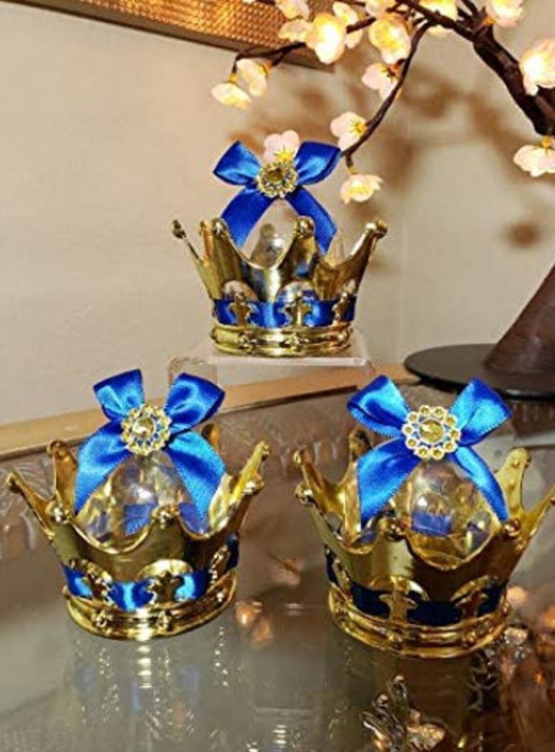 12 Baby Shower Party Favor Prince Gold Crown Decorations Etsy