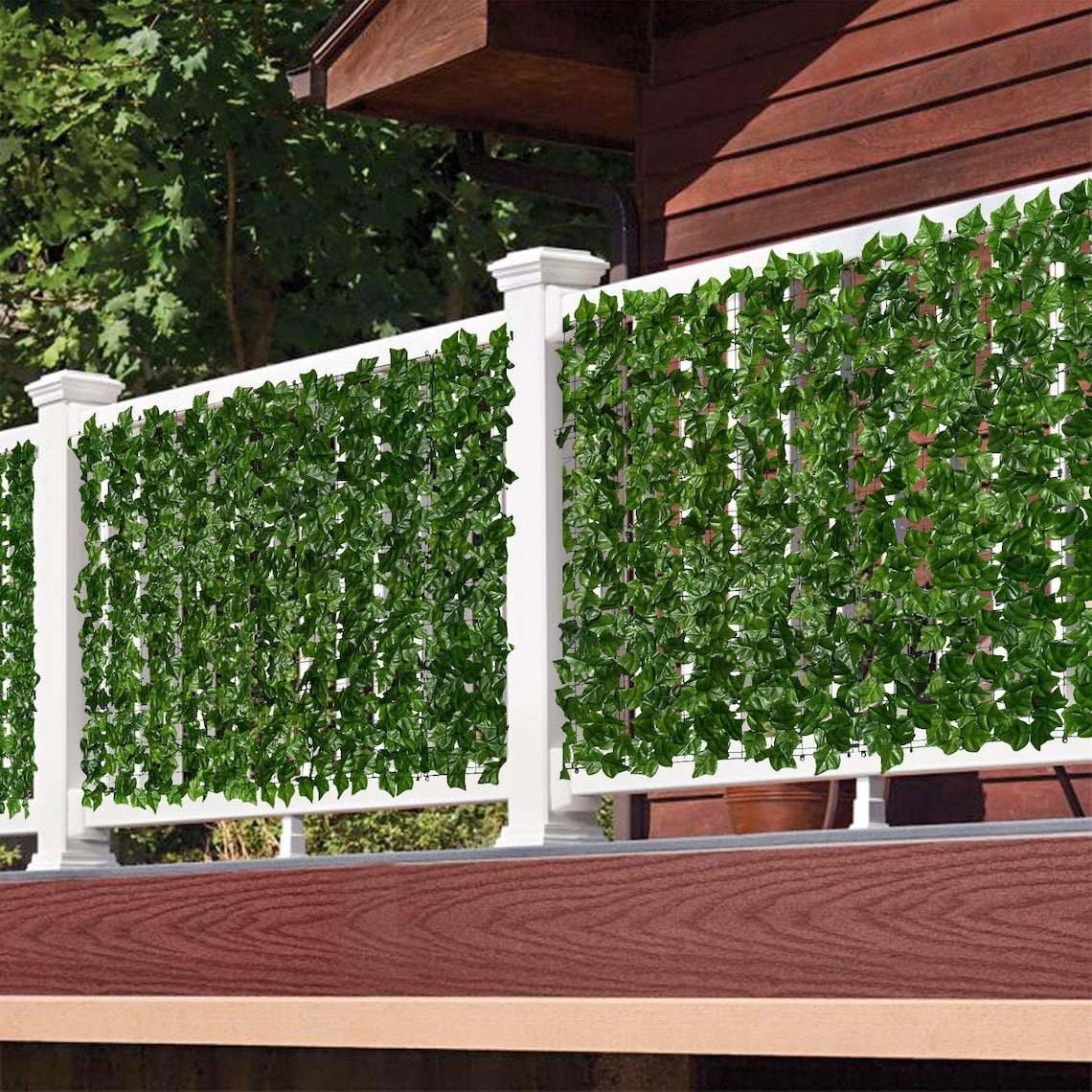 Artificial Ivy Privacy Fence Screen Artificial Hedges Fence Etsy