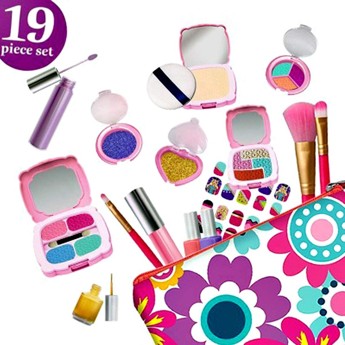 Pretend Makeup Kit for Girls Kids Cosmetic Pretend Play Etsy