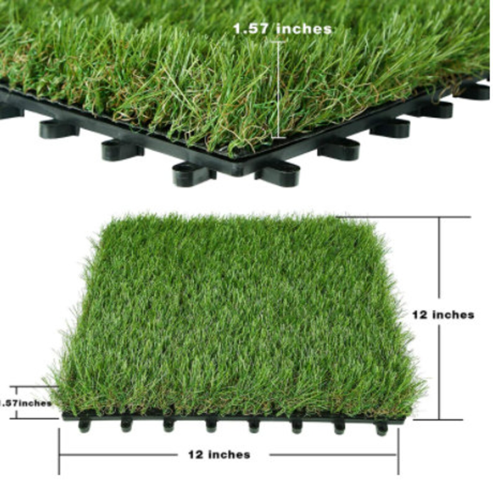 Artificial Grass Tiles Interlocking Turf Deck Set 9 Pack 18 Etsy