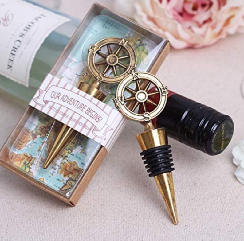 20X Nautical Compass Wine Bottle Opener Wedding Favor Bridal Etsy
