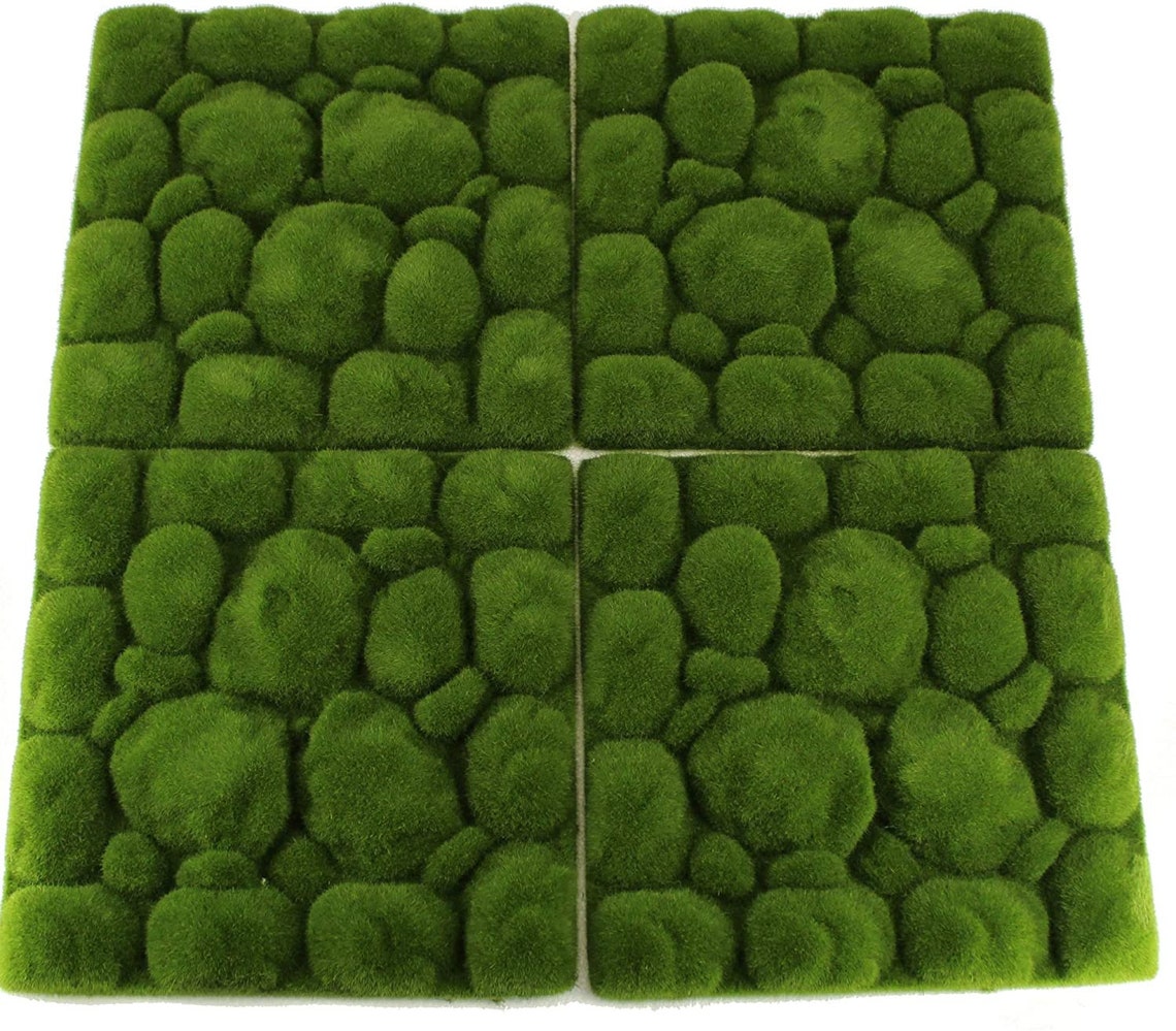 Decorative Faux Stones Moss Mats for Plants Wallgreen Wall Etsy