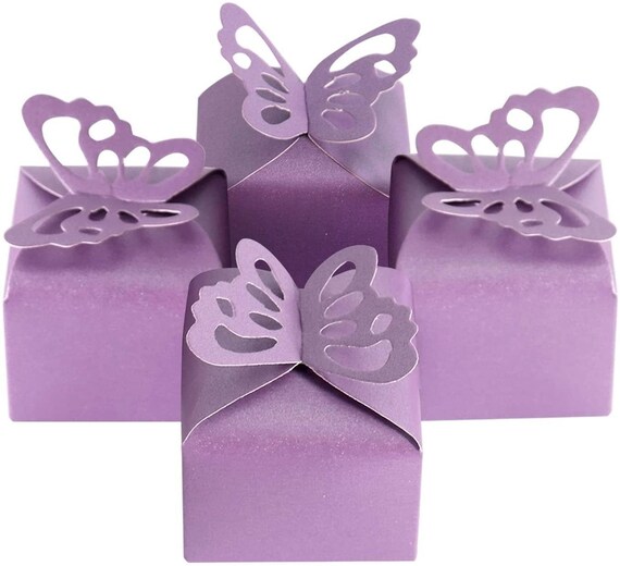 50pcs Butterfly Wedding Favor Boxes Girl Baby Shower Candy Box Etsy