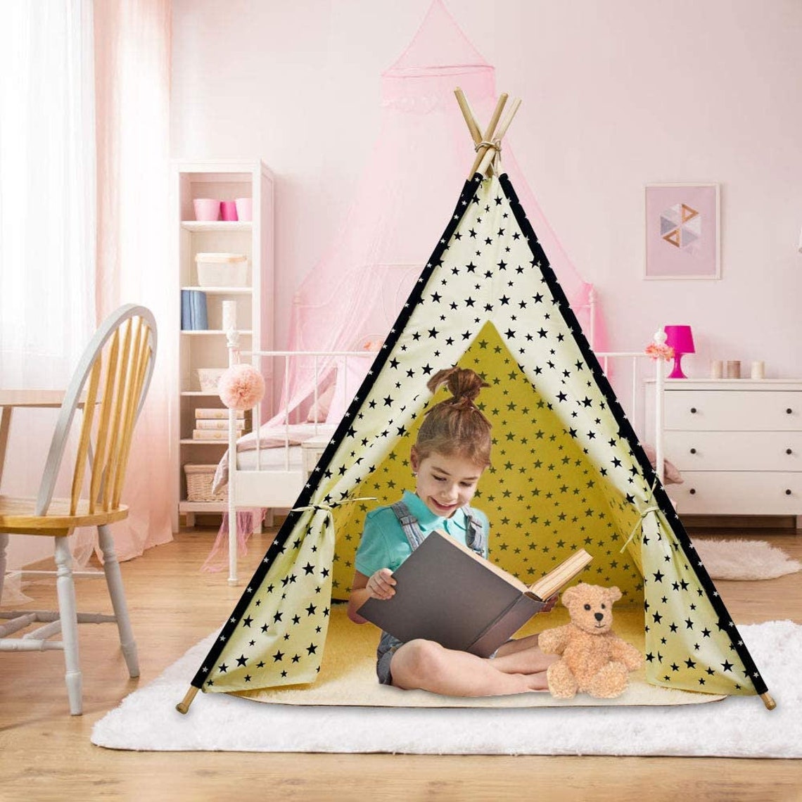 Teepee Tent for Kids Foldable Play Tent for Boys and Girls Etsy