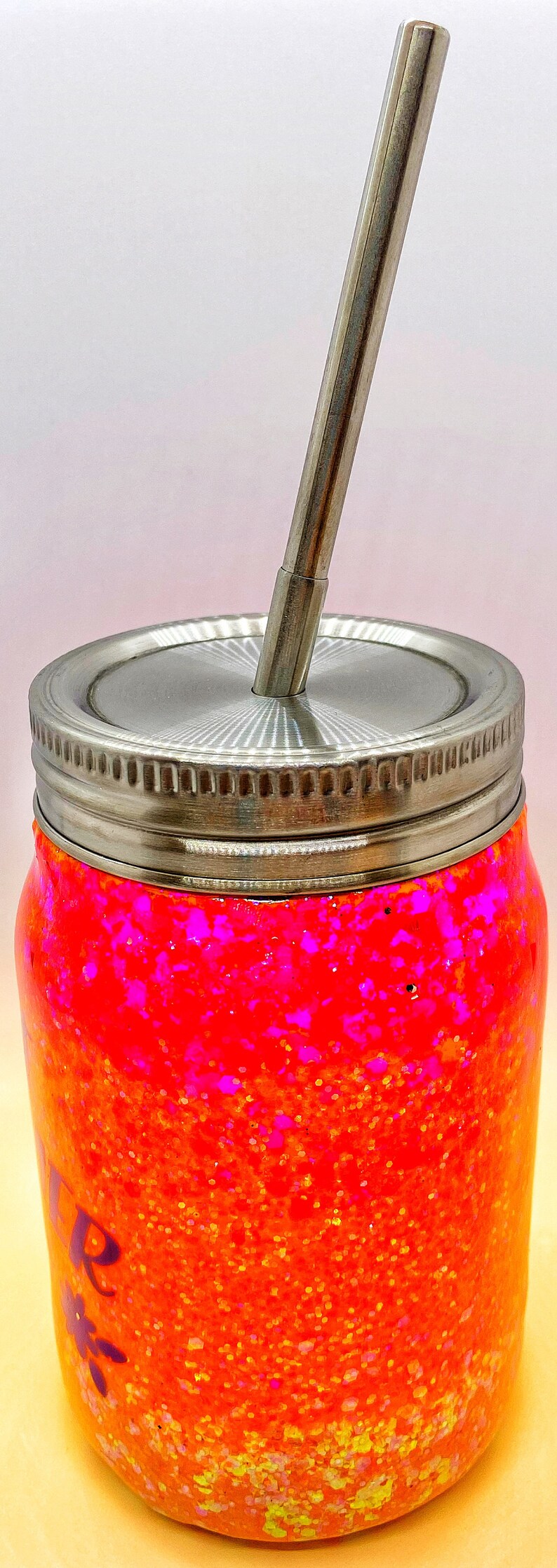 Stainless Steel Mason Jar Tumbler. Screw Lid With Telescopic Etsy