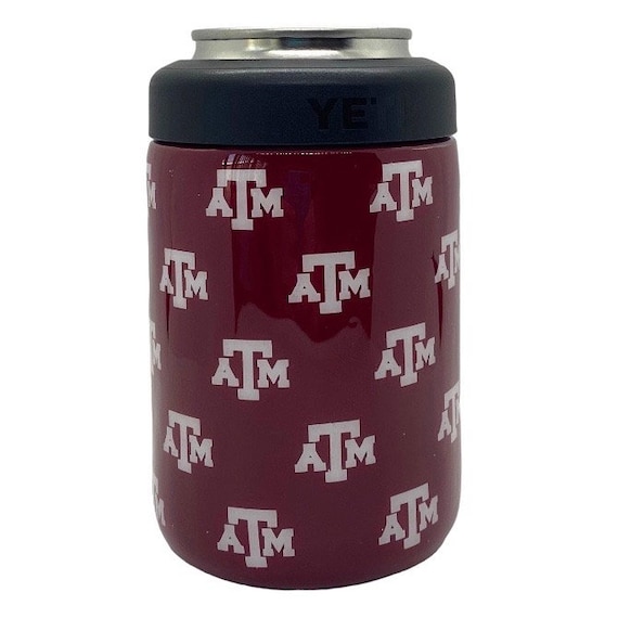 Texas A& M Aggies YETI Rambler Coldster Can Koosie. Maroon. Beer