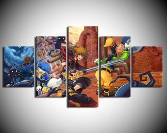 5 Piece Canvas Anime Etsy