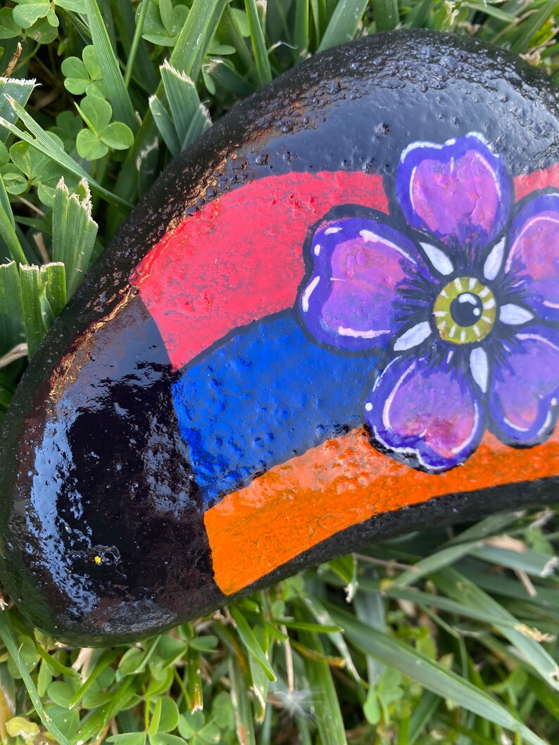 Armenian Flag Forget Me Not Flower 1915 Memorial Rock - Etsy