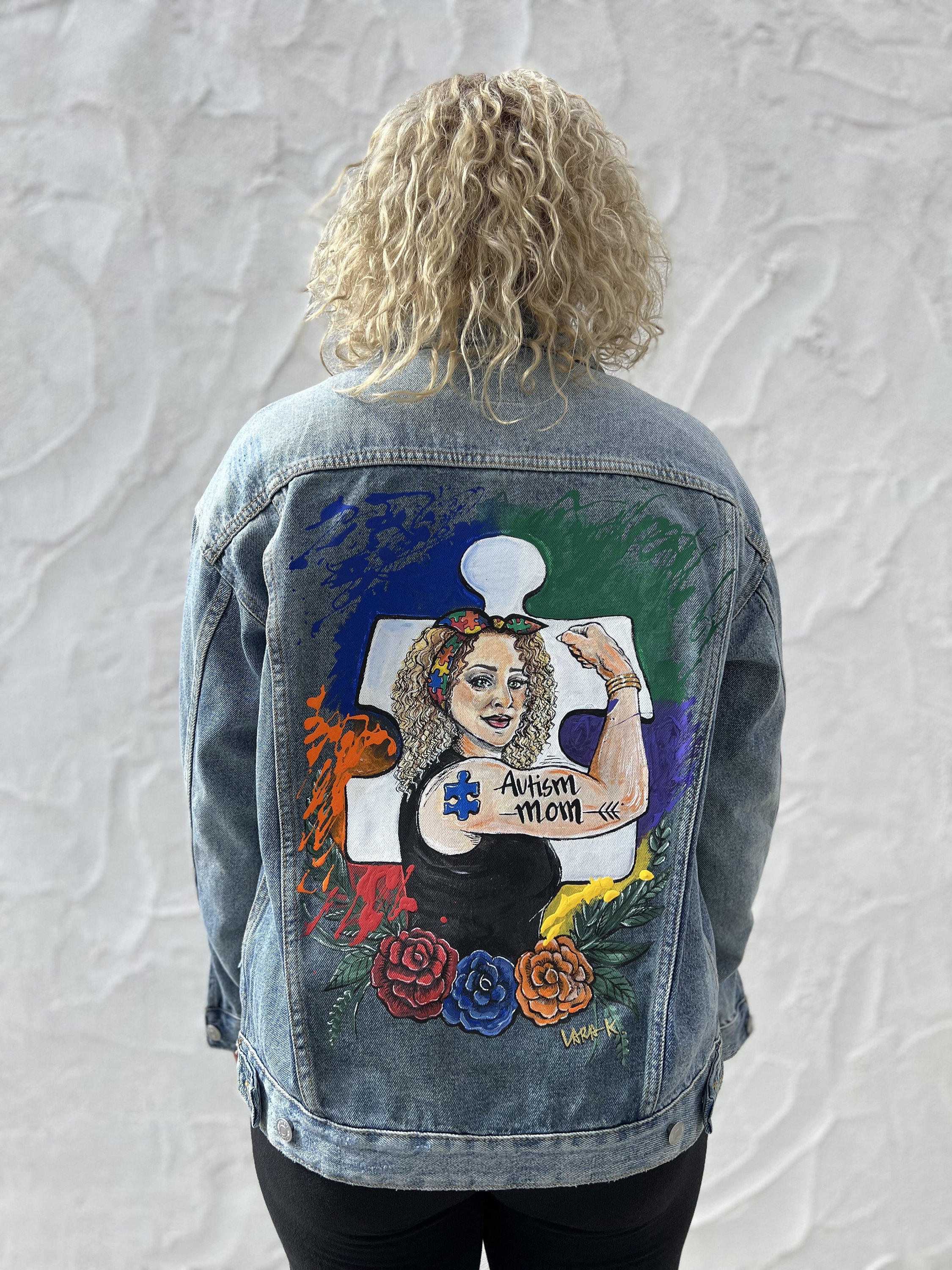 Custom Hand-painted Portrait Denim Jacket - Wearable Art - Etsy