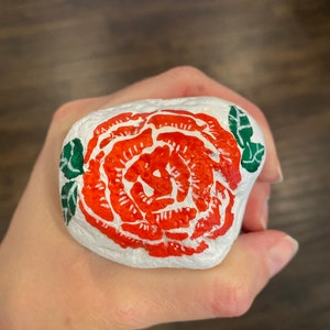 Hand painted Rose rock