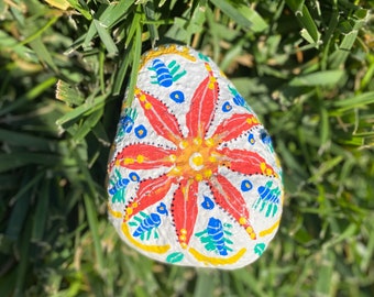 Handmade Halloween theme painted rock