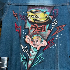 Custom Hand painted DIY Denim Jacket - made to order, personalized jacket, Bridal Jacket, One of a kind wearable Art