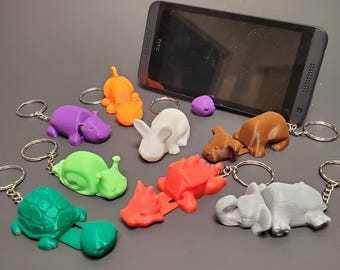 Extendo-Pets Cute Animal Phone Stand Magnetic Fidget Toy Stocking Stuffer for Kids Keychain Phone Holder Funny Animal Gift Collectable