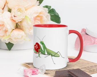 Betende Mantis Lustiger Kopf Valentinstag Becher Niedliche Betende Mantis Geschenk Valentinstag Geschenk Betende Mantis Tasse