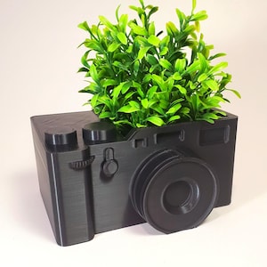 Camera Planter | Planter For Photographer Gift | Camera Gift | Camera Desk Organizer for Photographer | Cute Home Office Decor Indoor Plant