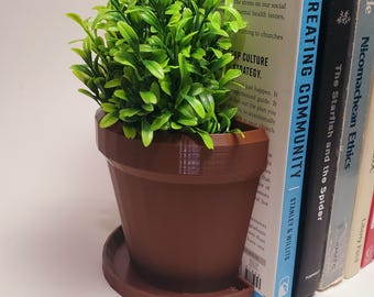 Bookend Planters | Planter For Bookshelf Gift | Built in Drip Tray | Bookshelf Storage for Bookmarks | Cute Home Office Decor Indoor Plant