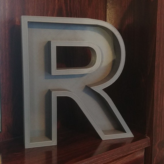 3D Printed Letters Custom Decorative Sign 3D Alphabet Fillable Letters  Hollow Letters Charcuterie Board Snack Tray Planter Wall Hanger 