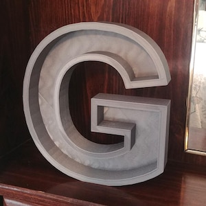 Grandes letras ocas placa personalizada para artesanato projeto material de arte presente criativo para artista plantador cabide de parede letras coloridas 3D