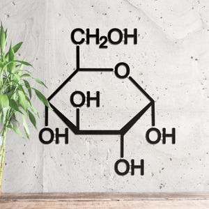 Large Glucose Molecule Wall Art Sugar Molecule Decoration Sweet Wall Hanger 3D Printed Glucose Wall Art Chemistry Gift Science Gift