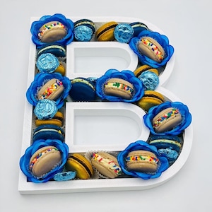 Bandeja de aperitivos personalizada con letras huecas grandes, tabla de charcutería para bodas, baby showers, graduaciones, regalo, letras 3D coloridas personalizadas