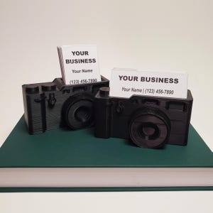 Visitekaarthouder camera | Fotograafcadeau | Cameracadeau | Camera-organizer voor fotograaf | Ondernemerscadeau voor kleine bedrijven