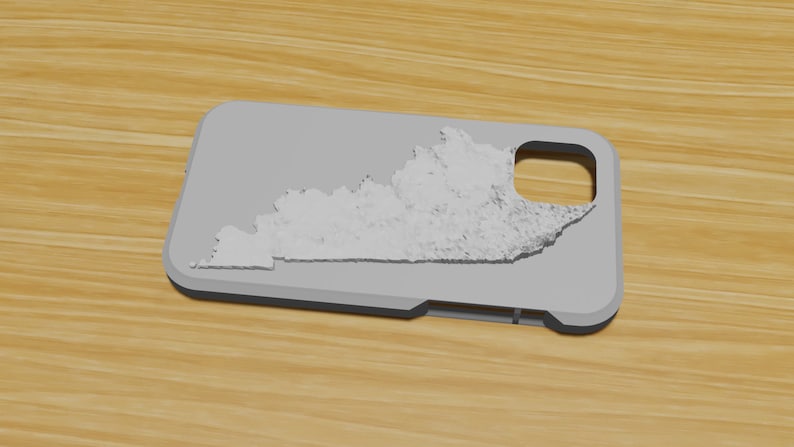 Kentucky State Map Phone Case 3D Printed Topographical Phone Case Textured Phone Case Apple Samsung Patriotic Kentucky Phone Case