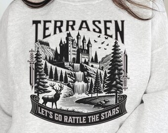 Terrasen Sweatshirt, Throne Of Glass Inspired,  Aelin Galathynius Shirt, Rowan Whitethorn, SJM Merch, Gift for Book lover, BookTok Merch