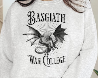 Basgiath War College-Pullover, Drachenreiter-Sweatshirt, Vierter Flügel Merch, Bücherwurm Geschenke, Geschenke für Buchliebhaber, Bücherwurm, Drachenreiter,