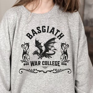 Basgiath War College Sweater, Dragon Rider sweatshirt, Fourth Wing Merch, Violet Sorrengail, Xaden Riorson, Gifts For Book Lovers, Bookish