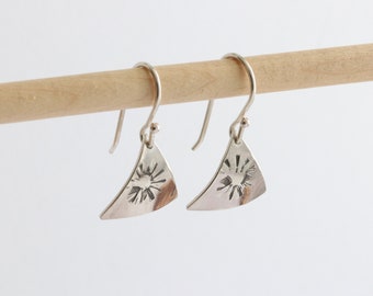 Triangle Sterling Silver Native Stamped Earrings