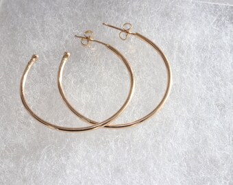 Large Gold Hoop Earrings - Lightweight Statement Pieces
