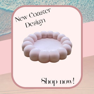 Pastel Pink Bubble Coaster