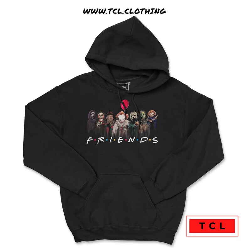 Friends Halloween Horror Adult Unisex Long Sleeve Hoodie
