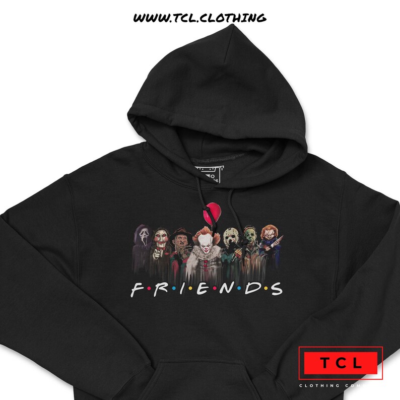Friends Halloween Horror Adult Unisex Long Sleeve Hoodie