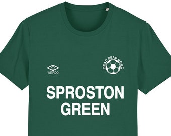 SPROSTON GREEN: Premium Quality T-Shirt Inspired by The Charlatans & Football. Small to 4XL