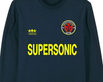 SUPERSONIC STAR: Premium Quality Organic Sweatshirt Inspired by Oasis & Football. Small to 4XL