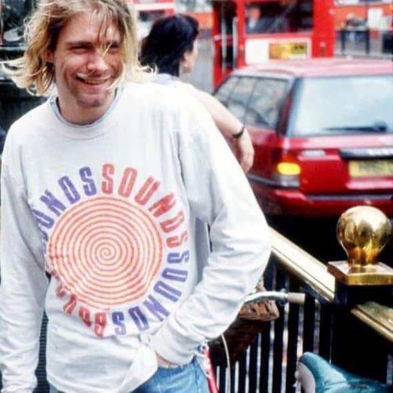 UK SOUNDS: as Worn by Kurt Cobain in London (nirvana) T UK SOUNDS: as Worn by Kurt Cobain in London (nirvana) T