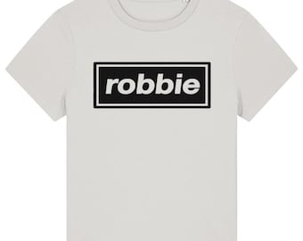ROBBIE: Female Cut T-Shirt As Worn by  Robbie Williams. XSmall to 2XL  Premium Organic