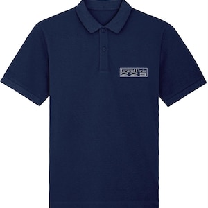 GP225 Navy Embroidered Polo Inspired by Classic Lambretta Scooters. Small to 4XL