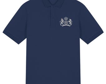S.I.S: Embroidered Polo Shirt. As Worn by James Bond in Skyfall (Daniel Craig as 007). Small to 4XL. Premium Organic