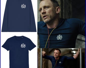 S.I.S James Bond Skyfall, Long Sleeve T-Shirt Daniel Craig 007 Secret Service Premium Organic Small to 4XL