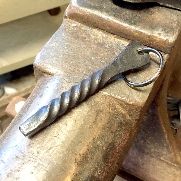 Forged Twist Key Chain