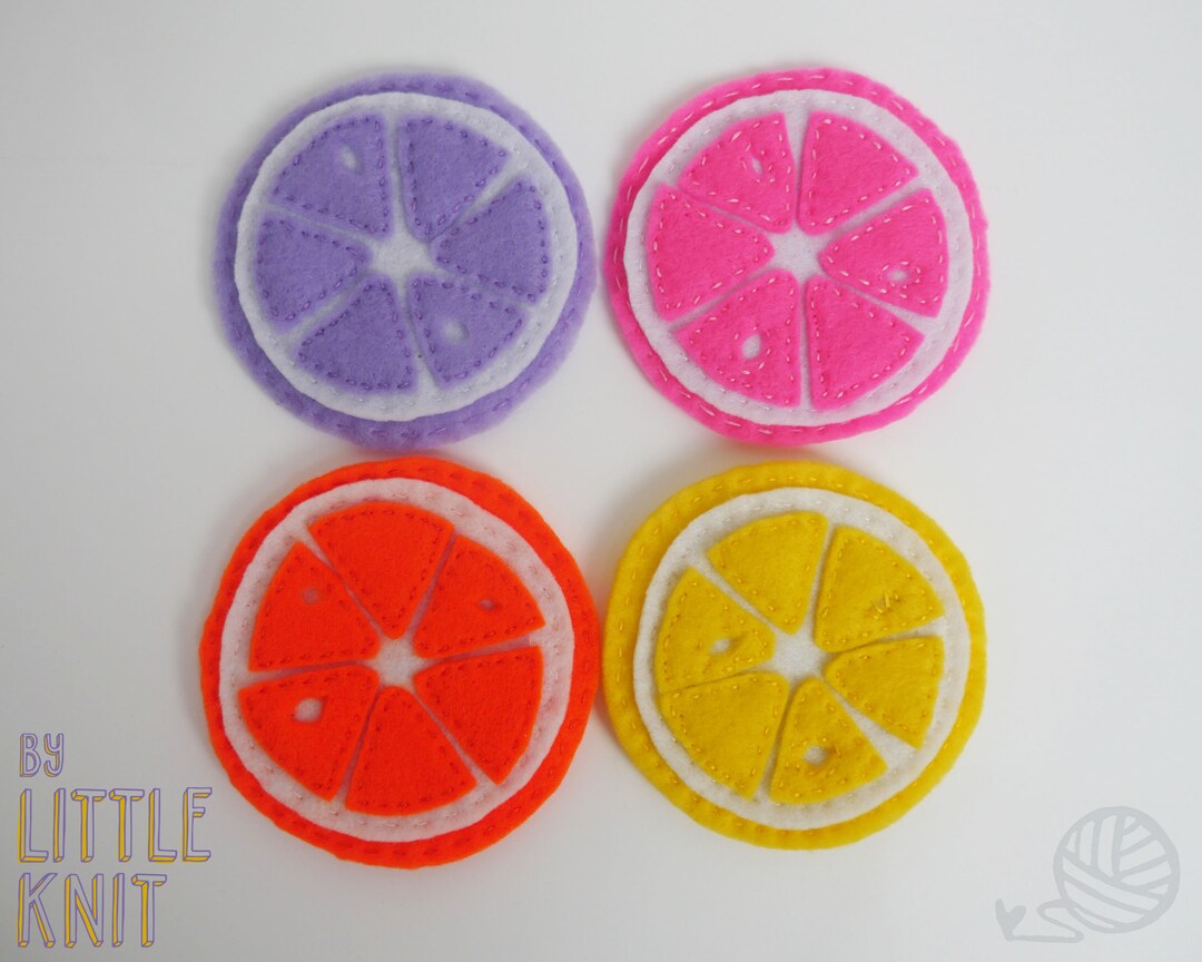Handmade Sewn Felt Coaster Set Etsy UK